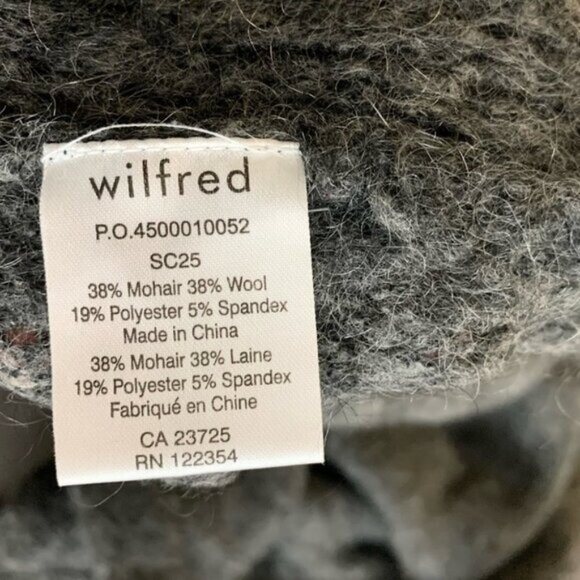 Aritzia Wilfred Women's Long Cardigan Sweater Duster Mohair Wool Belted Gray XXS - Picture 14 of 16